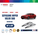 Bosch Sepasang Wiper Mobil Volvo S60 (2000-2004) Advantage 24" & 20"