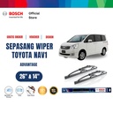 Bosch Sepasang Wiper Kaca Mobil Toyota Nav1 Advantage 26" & 14"