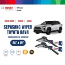 Bosch Sepasang Wiper Mobil Toyota Rav4 Frameless New Clear 24 & 19