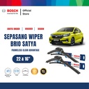 Bosch Sepasang Wiper Mobil Honda Brio Satya Frameless Advantag 22 & 16