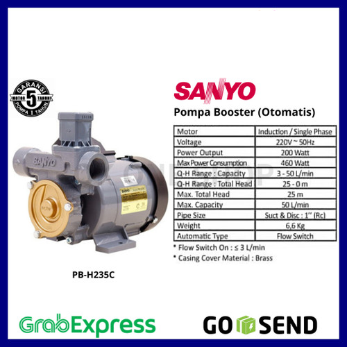 Pompa Booster Sanyo PBH 235 C