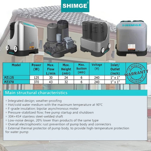 Pompa Booster Shimge PZ 250
