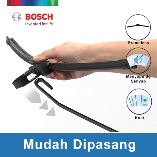 Bosch Sepasang Wiper Frameless New Clear Advantage Mazda 3 BK 21 & 19