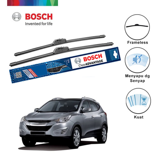 Bosch Sepasang Wiper Mobil Tucson iX Frameless Clear Advantage 24 & 16