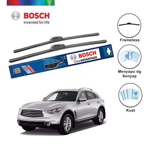Bosch Sepasang Wiper Mobil Infiniti FX-Serie Frameless Clear 24" & 19"