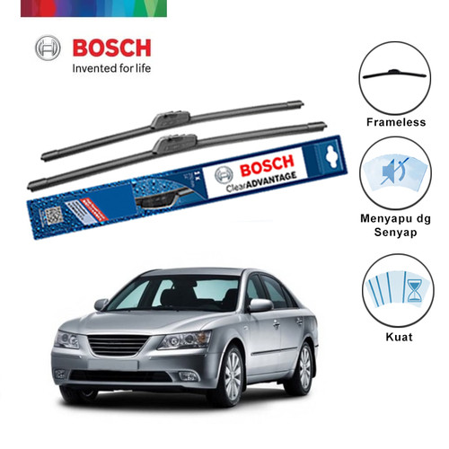 Bosch Sepasang Wiper Hyundai Sonata NF Frameless New Clear 20" & 18"