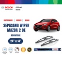 Bosch Sepasang Wiper Kaca Mobil Mazda 2 DE (2007) Advantage 24" & 14