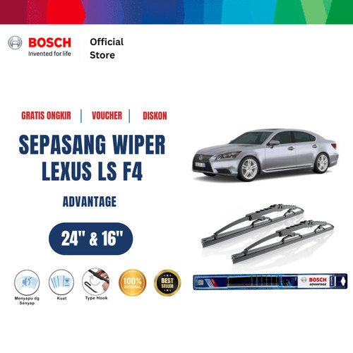 Bosch Sepasang Wiper Kaca Mobil Lexus LS F4 (2006) Advantage 24" & 16"
