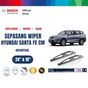 Bosch Sepasang Wiper Kaca Mobil Hyundai Santa Fe CM (2006-2009) 24 &18