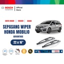Bosch Sepasang Wiper Mobil Honda Mobilio Advantage 22" & 16" - 2 Buah
