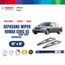Bosch Sepasang Wiper Kaca Mobil Honda Civic ES (2000-2005) 20" & 18"