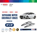 Bosch Sepasang Wiper Kaca Mobil Chevrolet Cruze Advantage 24" & 18"