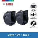 Bosch Klakson H3F Digital Fanfare (Keong) Black 12V Set -Klakson Bunyi