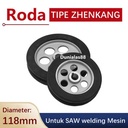 Roda Tipe ZHENKANG Untuk SAW Welding Mesin ZHENKANG Roda SAW Mesin Las 118mm