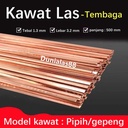 Kawat Las Tembaga Persegi 50cm Kawat Las Welding Rod Fosfor Tembaga 500mm Pipih gepeng