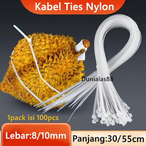 Kabel Ties Lebar 8mm 10mm Panjang 300mm 550mm Cable Tie Nylon 1pack 100pcs