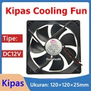 Kipas Pendingin industr 12cm Kipas Cooling Fan DC12V 12×12×2.5cm 12V