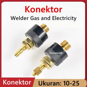 Plug TIG Sparepart Las 10-25 TIG Welder Gas and Electricity Konektor
