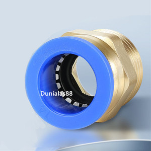 Fitting Lurus Pneumatic Nepple Pneumatic PC 8-1 M8 PC8 Drat Luar