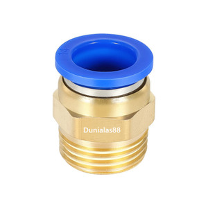 Fitting Lurus Pneumatic Nepple Pneumatic PC 8-1 M8 PC8 Drat Luar