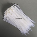 Kabel Ties Nylon Putih Cable Tie lebar 4.8mm panjang 150mm 200mm 300mm 1pack 100pcs