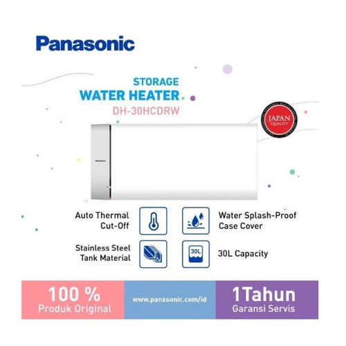 Water Heater Elektrik | Pemanas Air Listrik Panasonic DH-30HCDRW 30L