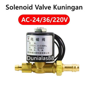 Solenoid Valve Brass Kuningan Airtac AC 24V 36V 220V TIG Wire Feeder