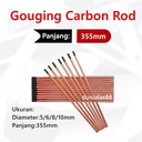 Gouging las kawat potong karbon Air Arc gouging carbon Rod 6mm×355mm