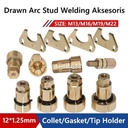 Drawn Arc Stud Welding Collet Gasket Paking Tip Holder M13 M16 M19 M22