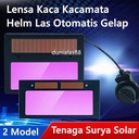 Lensa Kaca Kacamata Helm Las Otomatis Gelap Tenaga Surya Solar Auto