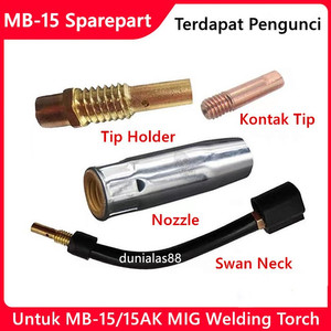 MB15 MIG Torch Sparepart Terdapat Pengunci Nozzle Kontak tip holder