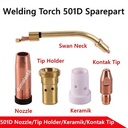 MB501D Sparepart Keramik Tip Holder Nozzle Kontak Tip Utk 501D Torch