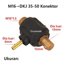 Nut To Gaya Euro DKJ 35-50 Plug Konektor Air Gas TIG Argon Connector
