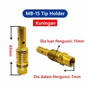 MB15 MIG Torch Sparepart Terdapat Pengunci Nozzle Kontak tip holder