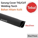 Sarung Cover TIG/Cut Welding Torch Stang Las Argon bahan Kulit Hitam