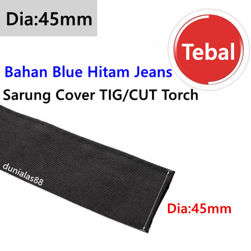 Sarung Cover TIG/Cut Welding Torch Stang Las Argon bahan Jeans Hitam