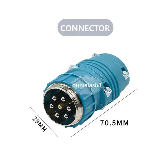 7 Pin Male Konektor Connector Socket 7pin utk Mig Mesin Las Wirefeeder