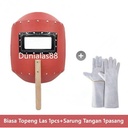 Topeng Las Kedok Las Helm Las Welding helmet Kaca Sarung Tangan Biasa