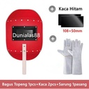 Kedok Las Topeng Las Helm Las Welding helmet Kaca Sarung Tangan Bagus