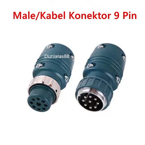 9 Pin Male Konektor Connector Socket 9pin utk Mig Mesin Las Wirefeeder