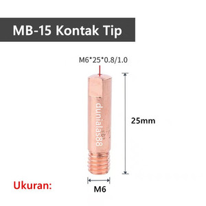 MB15 MIG Torch Sparepart Terdapat Pengunci Nozzle Kontak tip holder