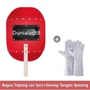 Kedok Las Topeng Las Helm Las Welding helmet Kaca Sarung Tangan Bagus