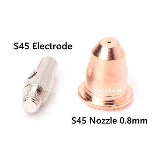 S45 Trafimet Plasma Cutting Nozzle PD0116-08 Electrode PR0110 0.8 45A