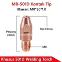 MB501D Sparepart Keramik Tip Holder Nozzle Kontak Tip Utk 501D Torch