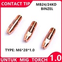 Kontak Tip Mb24 M6*28*1.0 Mig Co Co2 Utk Torch MB 24kd MB-24