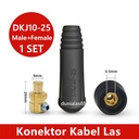 Kabel Konektor Las Male+Female DKJ 10-25mm Cable Connektor 10-25 Hitam