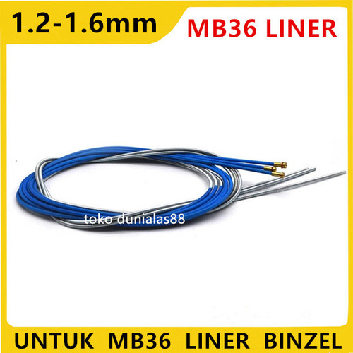 Steel Conduit Liner diamete 1.2-1.6mm 4M Utk Torch MB36 Binzel mig co2
