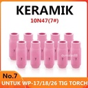 Keramik Argon No.7 Tig Argon Torch Alumina Nozzle Wp17 Wp18 Wp26