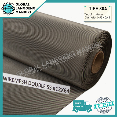 WIRE MESH DOUBLE 12X64 (304-201) 1.2MX1M / WIRE SCREEN DOUBLE JAPAN HQ