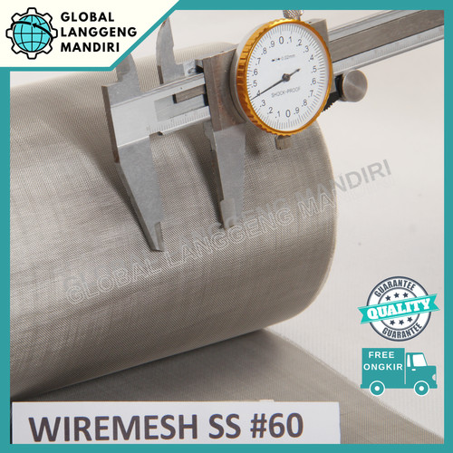 WIREMESH 60 STAINLESS (316) 1MX1M / WIRE MESH 60/ WIRE SCREEN 316 SS